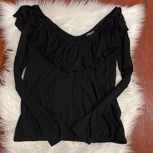 NWOT Express black ruffled top
